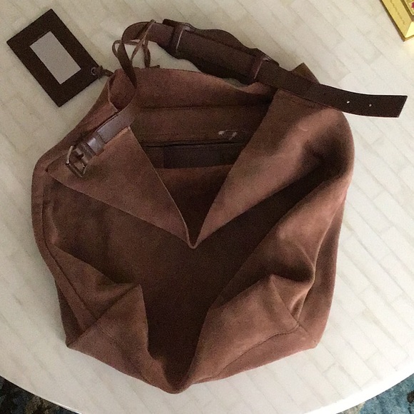 Balenciaga Handbags - Balenciaga brown suede/leather hobo bag